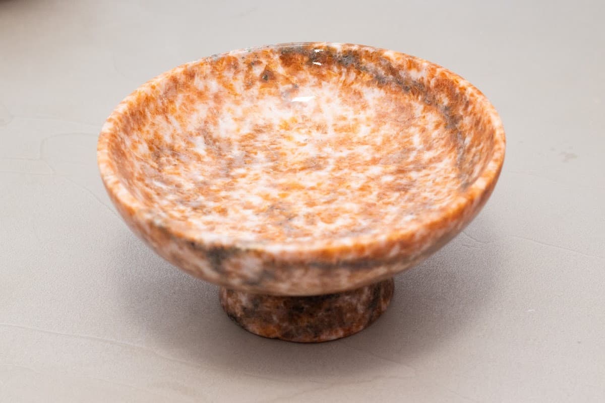 Centro de Mesa em Calcita Laranja