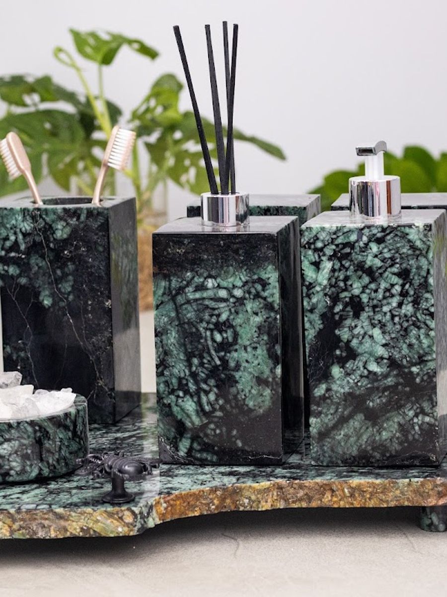 Kit Lavabo Rocha de Esmeralda — Completo G