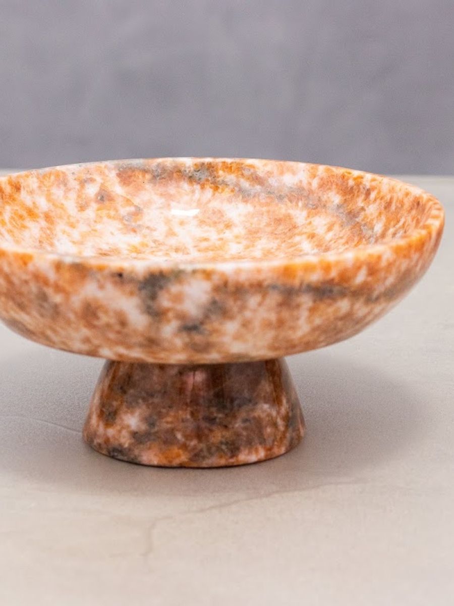 Centro de Mesa em Calcita Laranja